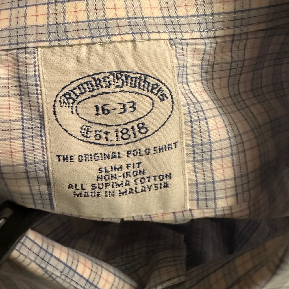 Brooks Brothers Light Blue Gingham Shirt - Picture 5 of 5